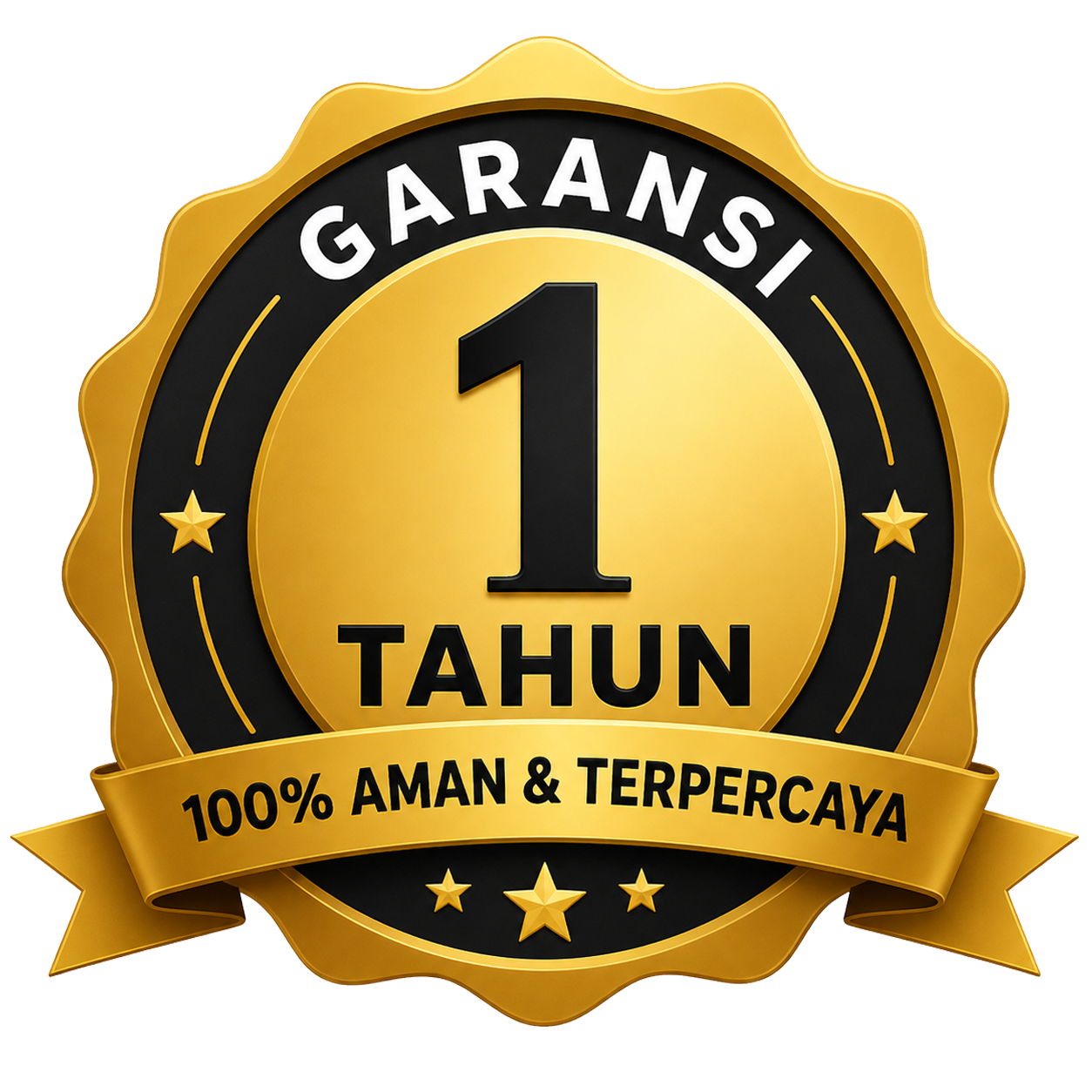Garansi 1 Tahun 100% Aman & Terpercaya